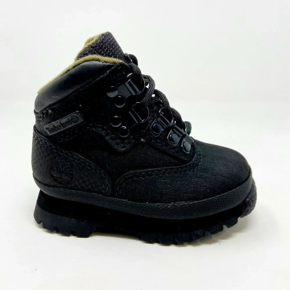 Timberland Euro Hiker 6 Inch Waterproof Toddler Black Outdoor Boots 82858
